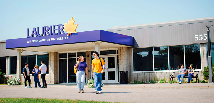 Students walking outside Milton Academic Centre