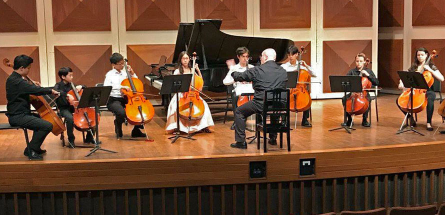 Children ensemble performing