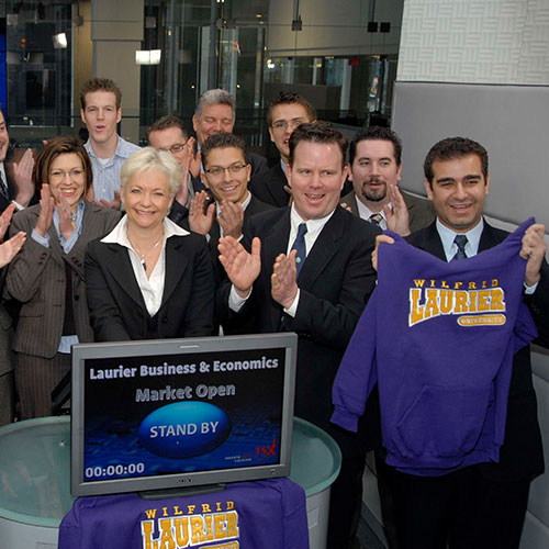Dean Ginny Dybenko at TSX opening (2008).