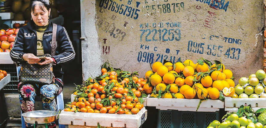 woman at market