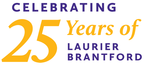 Laurier Brantford 25th anniversary logo