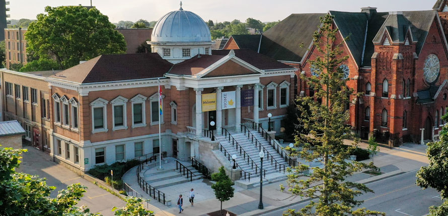 Carnegie Building and park aerial