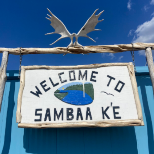 Sambaa K'e community sign
