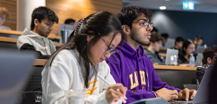 students sitting in a lecture hall