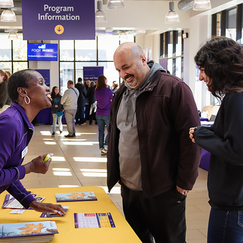 Open house guests in the Research Academic Centre.