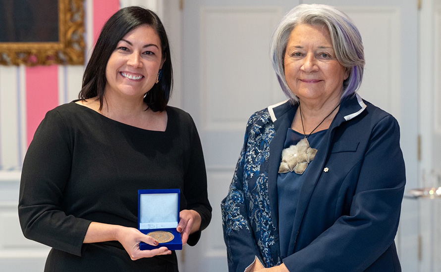 Lianne Leddy and Governor General Mary Simon