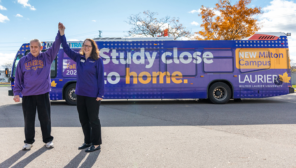 Milton mayor and Laurier president