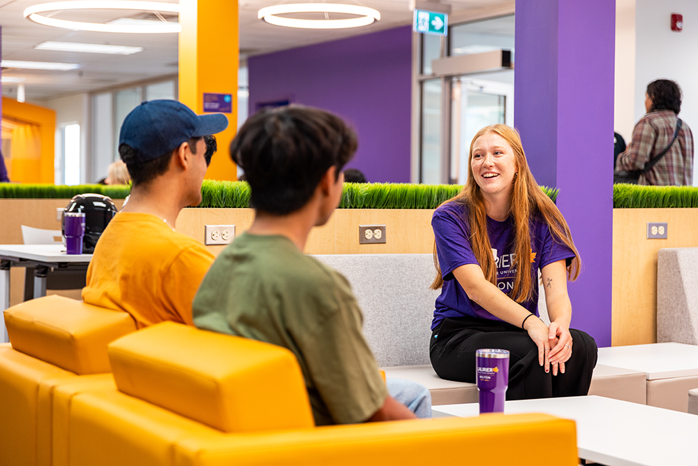 Students seated at Laurier's Milton campus