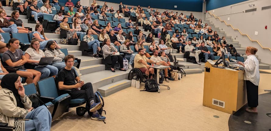 People sitting in a lecture hall