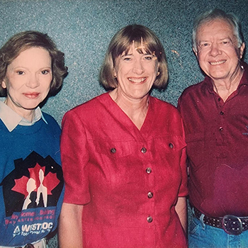 Rosalynn Carter, Lorna Marsden and President Jimmy Carter.